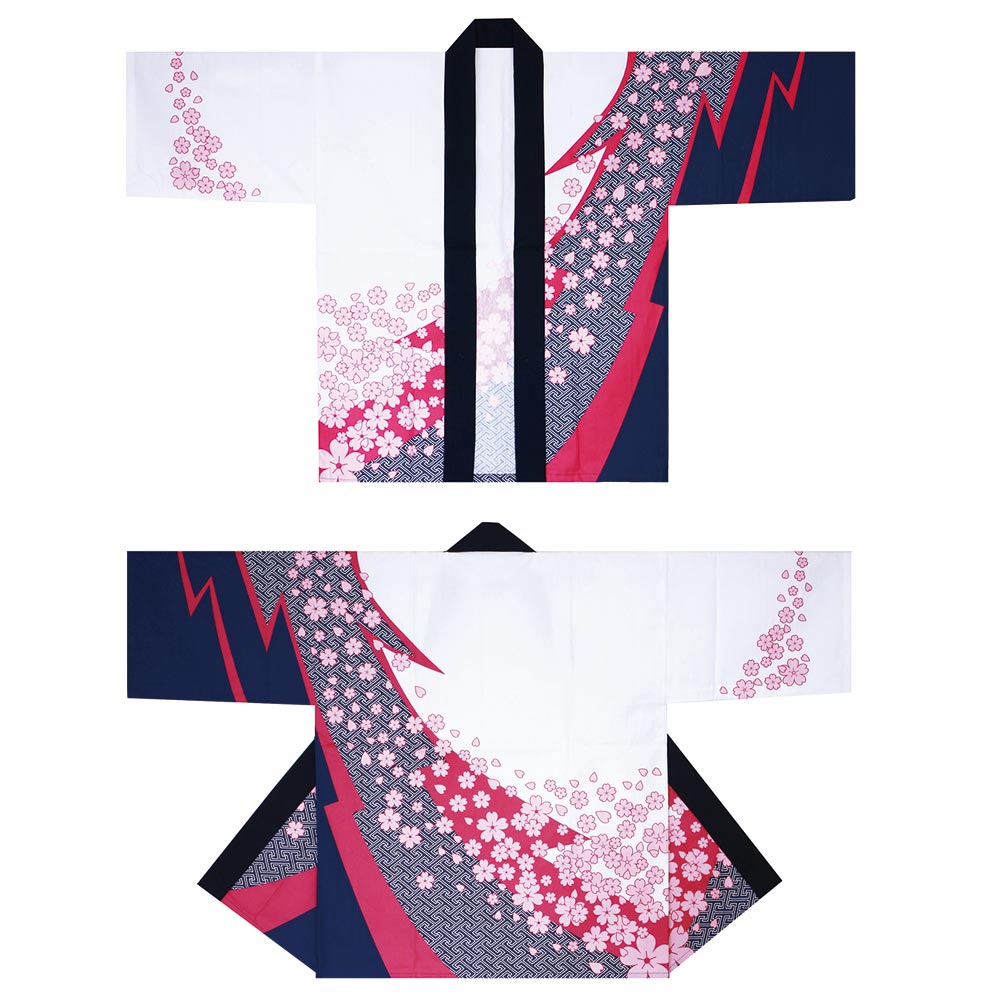 桜嵐柄はっぴ の商品 オリジナルウェア通販のカメオカ 桜嵐柄はっぴ の商品 オリジナルウェア通販のカメオカ